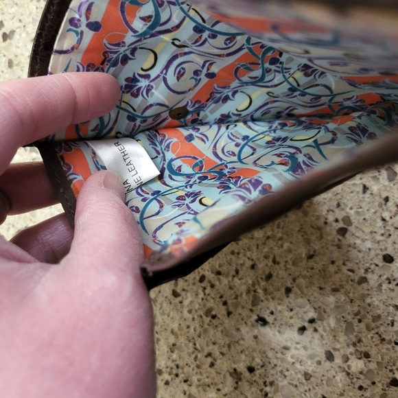 HELEN WELSH BROWN PATENT GENUINE LEATHER ZIP TOP PURSE NWOT & MATCHING WALLET - Picture 11 of 16